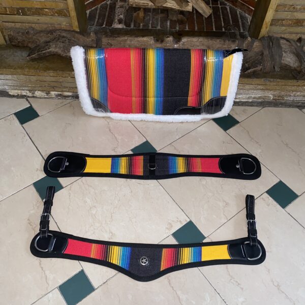 Combo profesional de alfombra abollonada, cincha y pechera