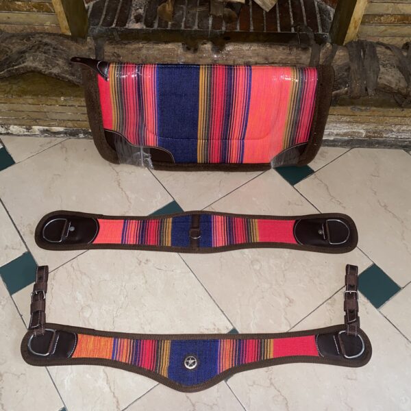 Combo profesional de alfombra abollonada, cincha y pechera