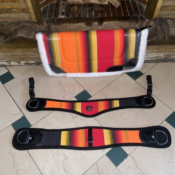 Combo profesional de alfombra abollonada, cincha y pechera