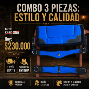 anuncio_combo3_feed_v2 Combo Elite Equino | Alfombra + Cincha + Pechera