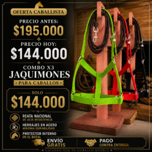 jaquimones_precio_actualizado Combo x3 Jaquimones de Alta Resistencia + Pisadores | EquinoCenter