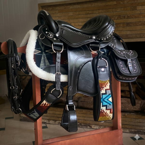 Tereque Premium negro para Caballo | Comodidad y lujo de alto nivel