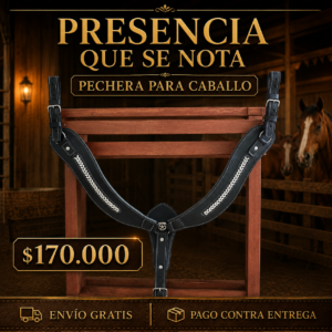 Pechera en cuero de lujo para Caballo | Elegante y Duradera