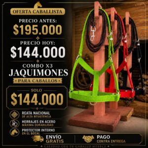 Combo x3 Jaquimones de Alta Resistencia + Pisadores | EquinoCenter